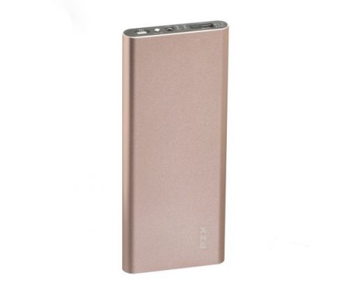 Повербанк 8000mAh PZX-C128, USB-1A + mini USB +кабель USB micro, LED фонарик, Pink